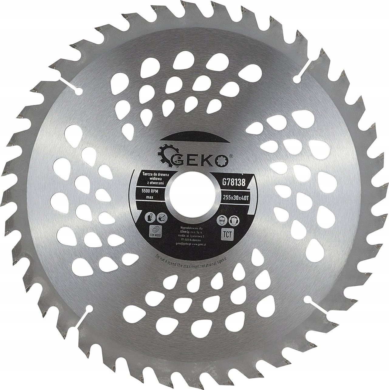 Geko Tarcza do drewna 255x30x40Totwory 25