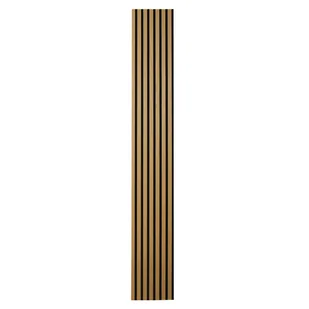 Panele ścienne 3D Lamel na czarnym filcu Inari 260x30 cm Dąb 7 lameli 5 sztuk - Panele ścienne i boazeria - miniaturka - grafika 1