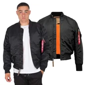 Odzież taktyczna i umundurowanie - Kurtka Alpha Industries MA-1 VF 59 191118 03 - Czarna - miniaturka - grafika 1