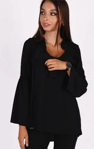 CZARNA TUNIKA PLUS SIZE POGRZEB ZALOBA OKAZJÃ„â€ž - Bluzki damskie - miniaturka - grafika 1