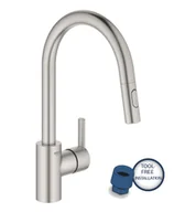Baterie kuchenne - Grohe Feel - Bateria zlewozmywakowa z wyciąganą wylewką, Supersteel 31486DC1 - miniaturka - grafika 1