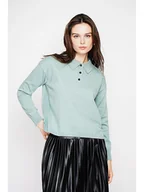 Swetry damskie - C& Jo Sweter w kolorze miętowym - miniaturka - grafika 1