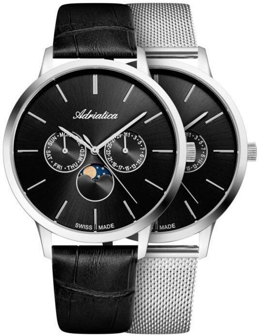 Zegarek męski Adriatica A1274.5214QF-SET czarny