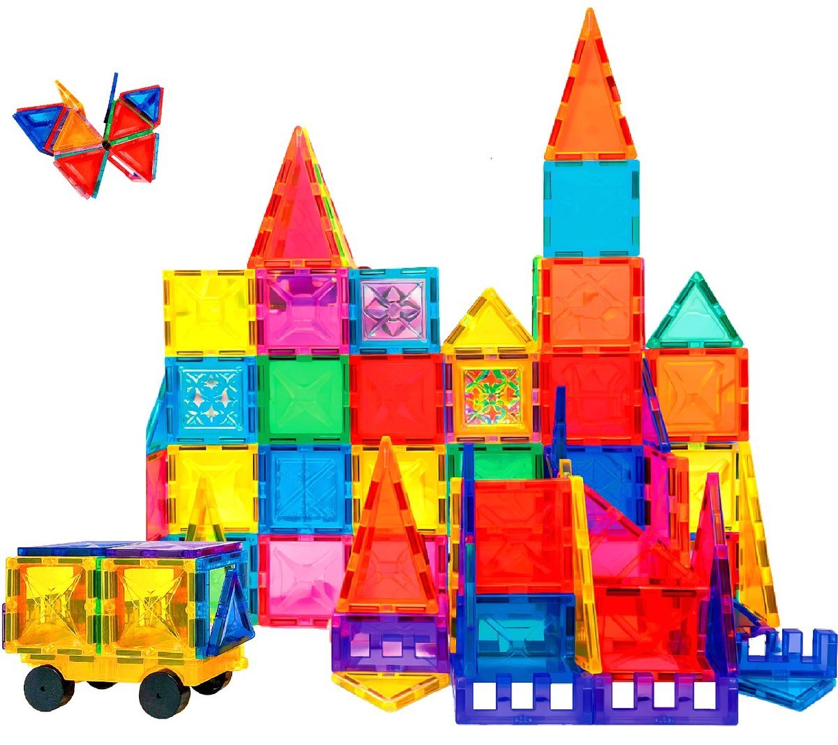 Klocki Magnetyczne 3D - Klocki Edukacyjne Kreatywne Kostrukcyjne 121 El.