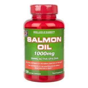 Holland & Barrett Salmon Oil 1000 mg (120 kaps.) - Suplementy naturalne - miniaturka - grafika 1