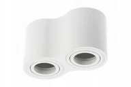 Oprawy, klosze i abażury - Oprawa sufitowa Aveiro Duo Bis 160x80x90mm 2x20W okrągła biała IP20 - miniaturka - grafika 1