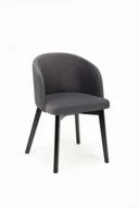 Krzesła - Flavio 2 krzesło tapicerowane ciemny szary nogi czarne - miniaturka - grafika 1