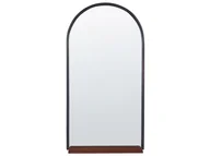 Lustra - Lustro ścienne z półką 40 x 67 cm czarno-miedziane DOMME - miniaturka - grafika 1