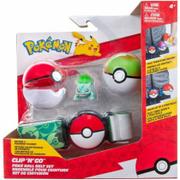 Figurki dla dzieci - Pokémon: Pas Clip `N` Go Pokéball Premium + Bulbasaur - miniaturka - grafika 1