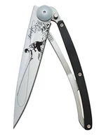 Noże - Nóż składany Deejo Pocket Knife Ebony Wood - fly fishing - miniaturka - grafika 1