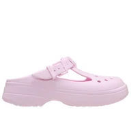 Klapki i japonki damskie - Klapki Crocs Classic Mary Jane 210581-6ZW - różowe - miniaturka - grafika 1