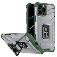 Etui i futerały do telefonów - Hurtel Crystal Ring Case pancerne hybrydowe etui pokrowiec + magnetyczny uchwyt iPhone 13 Pro zielony - miniaturka - grafika 1