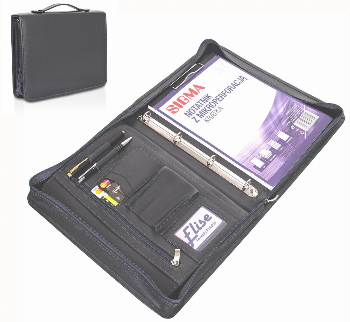 Męska aktówka A4 Tizano BW01 szara