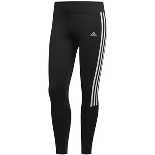 Legginsy - Adidas, Legginsy sportowe damskie Run 3S TGT, CZ8095, Czarne - grafika 1