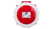 Gniazdka elektryczne - Gniazdo tablicowe 16A 5P 400V /75x75/ czerwone IP67 POWER TWIST 3152-6 - miniaturka - grafika 1