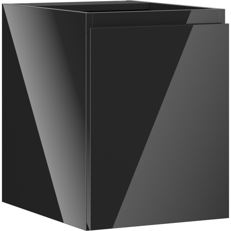 Mexen Orio szafka łazienkowa podumywalkowa 35 cm, 1 drzwi, czarna połysk - 91A11-03547-1-BF70