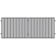 Akcesoria do ogrodzeń - Brama dwuskrzydłowa Eryk ocynk antracyt struktura 400 x 150 cm Polbram - miniaturka - grafika 1