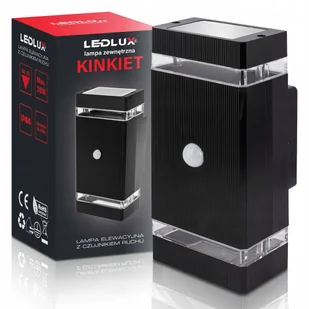 Kinkiet Zewnętrzny Lampa Elewacyjna LED Ogrodowa 2xGU10 Czujnik Ruchu PIR - Lampy ogrodowe - miniaturka - grafika 1