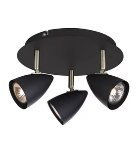 Markslojd Plafon LAMPA sufitowa CIRO 107411 okrągła OPRAWA metalowa reflektorki czarne 107411 - Lampy sufitowe - miniaturka - grafika 1