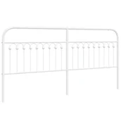 Inne meble do sypialni - vidaXL Metalowe wezgłowie, białe, 200 cm - miniaturka - grafika 1