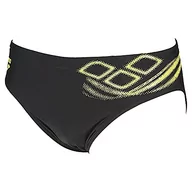 Kąpielówki męskie - ARENA Męskie buty M Spirit Brief Swim Trunks, Black-soft Green, 4 PL - miniaturka - grafika 1