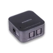 Anteny samochodowe - Toslink Audio Splitter - Marmitek Split TS12 - Audio Distributor - Optyczne - 1 Wejście / 2 Wyjścia - Częstotliwość Próbkowania 192 kHz - Dolby Digital - DTS - Filtr SPDIF - Brak Utraty Jakości Dzięki - miniaturka - grafika 1