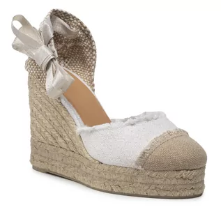 Espadryle damskie - Espadryle CASTAER - Catalina/8ED/032 022754-4078 Blanco/Oro - grafika 1