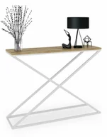 Konsole i sekretarzyki - Skandynawska konsola biały + dąb artisan M8-L21 - miniaturka - grafika 1