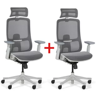 Fotel biurowy, krzesło biurowe Krzesło biurowe SIA 1+1 GRATIS, szare - Fotele i krzesła biurowe - miniaturka - grafika 1