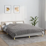 Koce - vidaXL Koc obciążeniowy, szary, 220x230 cm, 15 kg, tkanina - miniaturka - grafika 1