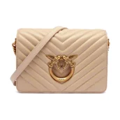 Torebki damskie - Pinko Skórzana torebka na ramię LOVE CLICK MINI SHEEP - miniaturka - grafika 1