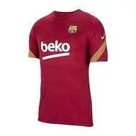 Koszulki i topy damskie - Nike Uniseks dziecięcy FCB Y Nk BRT Strke Top Ss T-Shirt czerwony Noble Red/Noble Red/Amarillo/(Amarillo) (Full Spon-plyr) M - miniaturka - grafika 1