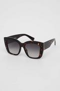Okulary przeciwsłoneczne - Answear Lab okulary przeciwsłoneczne damskie kolor brązowy - miniaturka - grafika 1