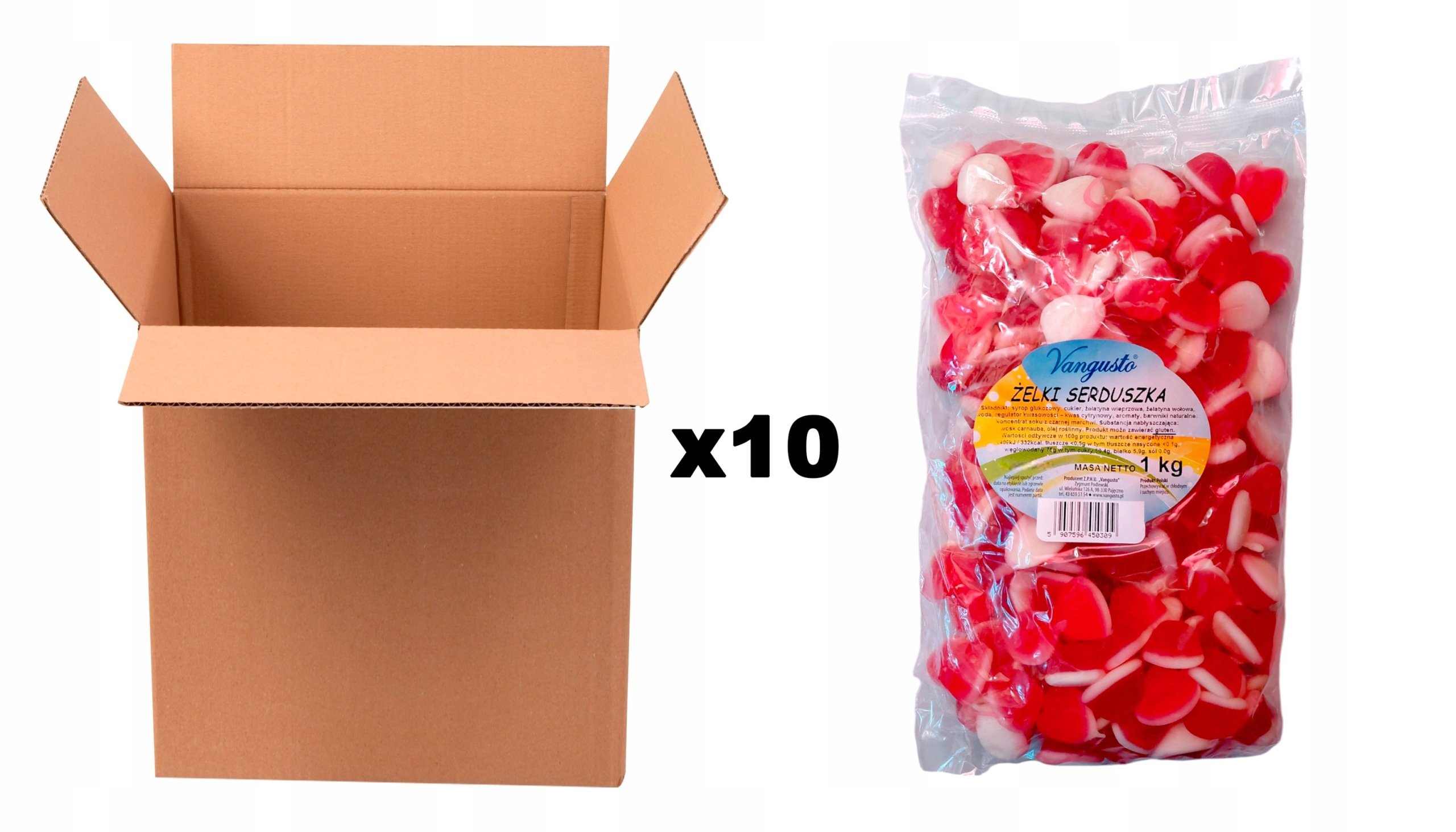 Żelki vangusto 1000g Serduszka