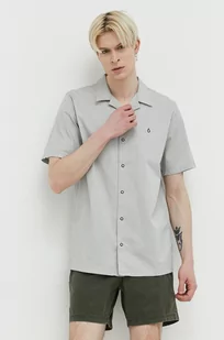 Volcom koszula męska kolor szary regular - Koszule męskie - miniaturka - grafika 1