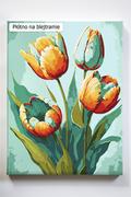 Malowanie po numerach - Tulipany, tulipan, kwiat, kwiaty, kwiatki, malowanie po numerach - miniaturka - grafika 1