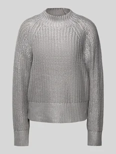 Sweter z dzianiny z prążkowanymi wykończeniami model ‘MARISSI’ - Swetry damskie - miniaturka - grafika 1