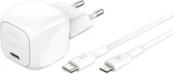 Ładowarki do telefonów - Belkin USB-C PD 30W, mała, biała + kabel Lightning - miniaturka - grafika 1