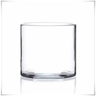 Wazon szklany cylinder H-10 cm D-10 cm zatapiany - Wazony i flakony - miniaturka - grafika 1