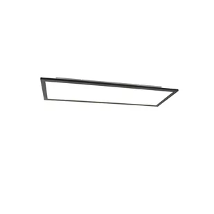 QAZQA Nowoczesny panel LED czarny 80 cm z diodami LED - Liv - Oprawy, klosze i abażury - miniaturka - grafika 1