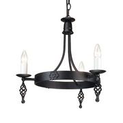 Lampy sufitowe - Elstead Lighting Belfry 3Lt Chandelier Black BY3 BLACK Elstead lampa wisząca stylowa świecznikowa BY3 BLACK) - miniaturka - grafika 1