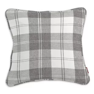 Dekoria Poszewka Gabi na poduszkę krata szaro-biała 45 × 45 cm Edinburgh 115-115-79 - Poszewki na poduszki - miniaturka - grafika 1
