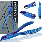 Akcesoria do paznokci - Cążki cęgi do grubych wrastających paznokci skórek obcinaczki nożyczki manicure gabinet SPA niebieskie - miniaturka - grafika 1