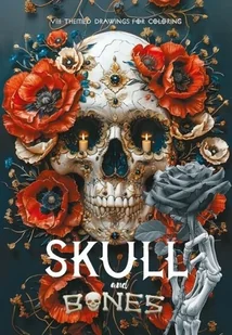 Kolorowanka A4 pionowa 8 obrazków Skull czerwone - kolorowanka - Szkolne artykuły papiernicze - miniaturka - grafika 1