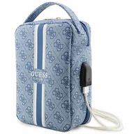 Torby na laptopy - Guess Torba GUHBP4RPSB Organizer niebieski/blue 4G Printed Stripes - miniaturka - grafika 1