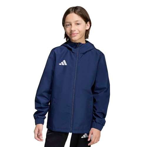 adidas uniseks-kind Entrada26 All Weather Jacket Kids, team navy blue 2/white, 9-10 Years