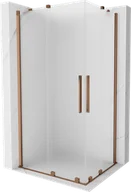 Kabiny prysznicowe - Mexen Velar Duo kabina prysznicowa rozsuwana 90x80 cm, szron, różowe złoto - 871-090-080-32-60 - miniaturka - grafika 1