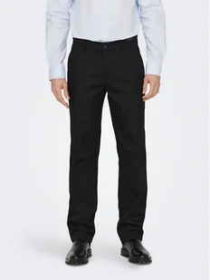 Only & Sons Spodnie materiałowe Edge-Ed 22024468 Czarny Relaxed Fit - Spodnie męskie - miniaturka - grafika 1