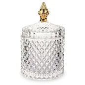 Kubki na szczoteczki do zębów - Pojemnik Organizer Na Kosmetyki Szklany Vintage - miniaturka - grafika 1