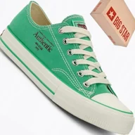 Trampki męskie - Big Star NN174062 trampki męskie zielone materiałowe klasyczne buty - miniaturka - grafika 1